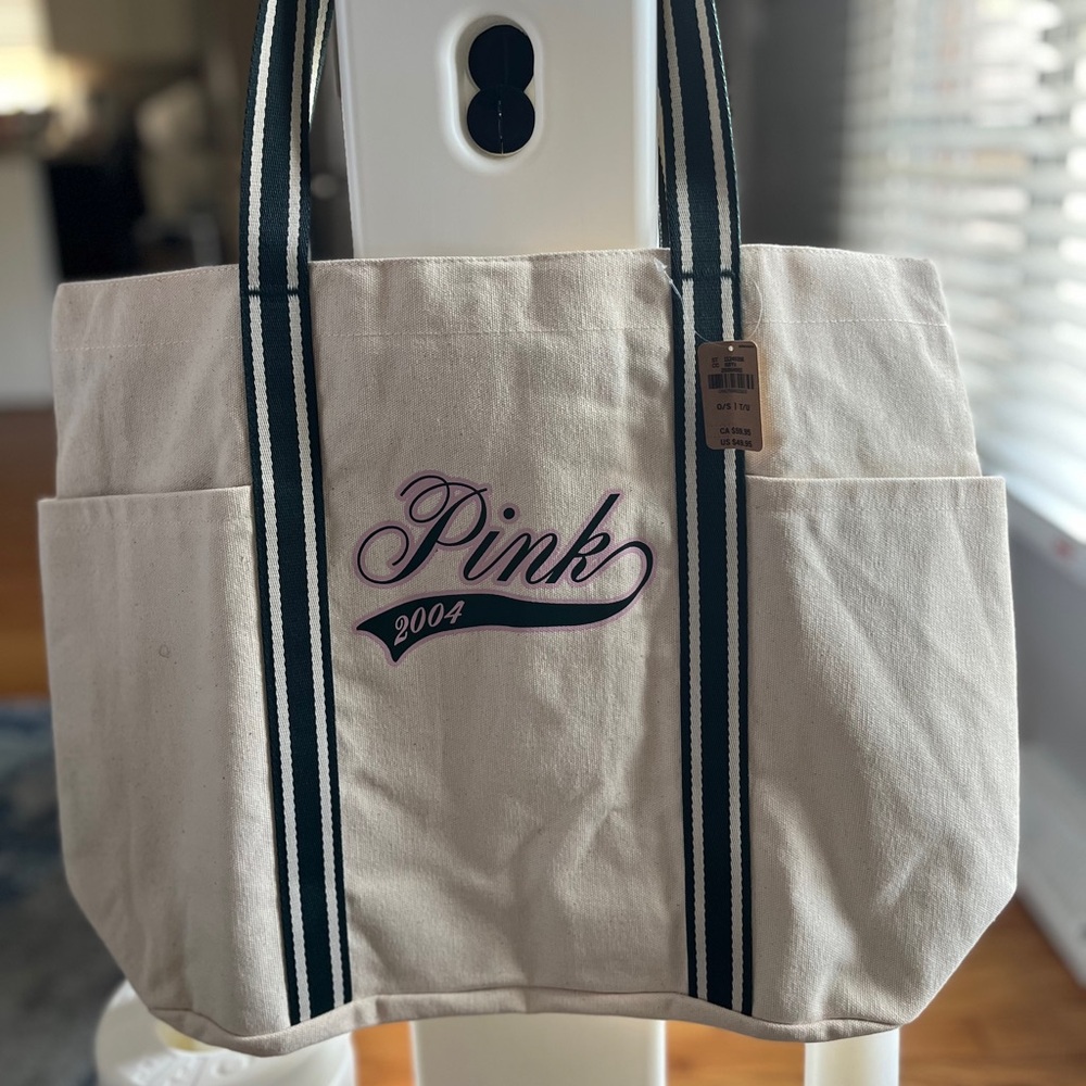 Pink Victoria’s Secret Canvas Tote Bag